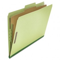 Pressboard Classification Folder, Legal, Four-Section, Green