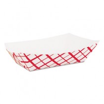 Paper Food Baskets, 2.5lb, Red/White