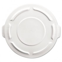 Round Brute Flat Top Lid, 19 7/8 x 1 4/5, White