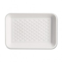 Supermarket Tray, Foam, White, 8-1/4x5-3/4x1, 125/Bag