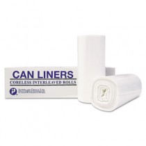 High-Density Can Liner, 36 x 58, 55-Gallon, 13 Micron Equivalent, Clear, 25/Roll