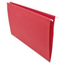 Hanging File Folders, 1/5 Tab, 11 Point Stock, Legal, Red
