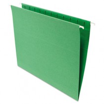 Hanging File Folders, 1/5 Tab, 11 Point Stock, Letter, Green, 25/Box
