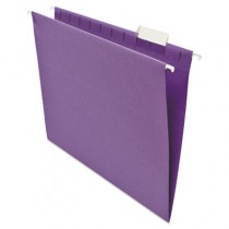 Hanging File Folders, 1/5 Tab, 11 Point Stock, Letter, Violet