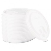 Liftback & Lock Tab Cup Lids for Paper Cups, 16 oz, White