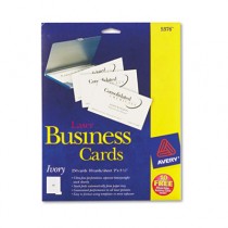 Laser Business Cards, 2 x 3 1/2, Ivory, 10 Cards/Sheet, 250/Pack