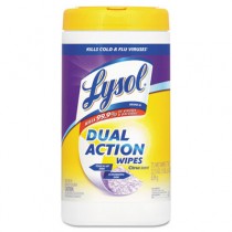 Dual Action Disinfecting Wipes, 7 x 8, White, 75/Can