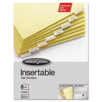Gold Pro Insertable Tab Index, Clear 8-Tab, Letter, Buff Sheets
