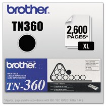 TN360 High-Yield Toner, 2600 Page-Yield, Black