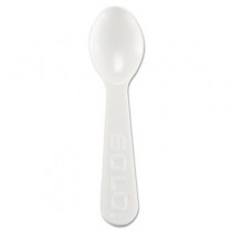 Lightweight Plastic Taster Spoon, White, 3,000/Case