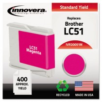 20051M Compatible, Remanufactured, LC51M Ink, 400 Page-Yield, Magenta