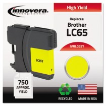 LC65Y Compatible, Remanufactured, LC65Y (LC65) Ink, 750 Page-Yield, Yellow
