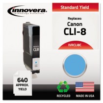 CLI8C Compatible, Remanufactured, 0621B002 Ink, 640 Yield, Cyan