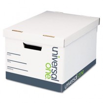 Lift-Off Lid File Storage Box, Legal, Fiberboard, White, 12/Carton