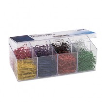 Plastic Coated Paper Clips, No. 2 Size, Assorted Colors