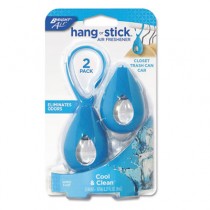 Air Hang or Stick Air Freshener, .27 oz, Cool & Clean, Blue