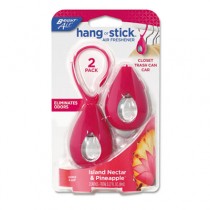 Air Hang or Stick Air Freshener, .27 oz, Island Nectar & Pineapple, Pink