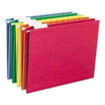 Hanging File Folders, 1/5 Tab, 11 Point Stock, Letter, Assorted Colors, 25/Box