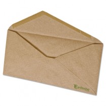 Envirotech Recycled Envelope, V-Flap, #10, Natural Brown, 500/Box