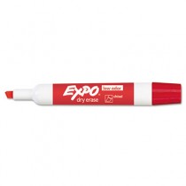 Low Odor Dry Erase Marker, Chisel Tip, Red, Dozen