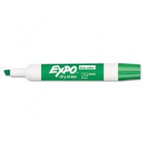 Low Odor Dry Erase Marker, Chisel Tip, Green, Dozen