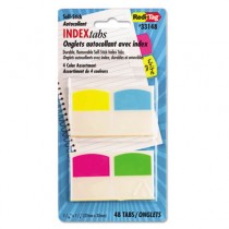 Write-On Self-Stick Index Tabs/Flags, 1 1/16 Inch, 4 Colors, 48/Pack