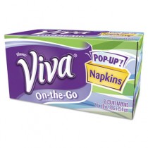 VIVA On-the-Go Napkins, 1-Ply, 8 1/10 x 10, White