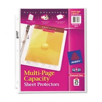 Multi-Page Top-Load Sheet Protectors, Heavy Gauge, Letter, Clear, 25/Pack