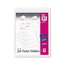 Job Ticket Holders, Heavy Gauge Vinyl, 9 x 12, 10/Pack