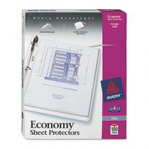 Top-Load Poly Three-Hole Sheet Protectors, Economy Gauge, Letter, 100/Box