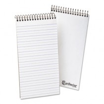 Envirotec Reporter Spiral Notebook, Pitman Rule, 4 x 8, White, 70 Sheets