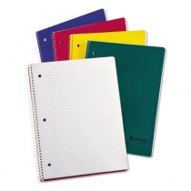 Wirelock Subject Notebook, College/Med Rule, Letter, White, 80 Sheets/Pad