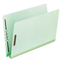 Pressboard Folders with Two 2" Capacity Fasteners, Letter, Green, 25/Box