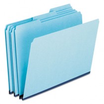 Pressboard Expanding File Folders, 1/3 Cut Top Tab, Letter, Blue