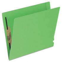 Two-Ply Expansion Folders, Two Fasteners, End Tab, Letter, Green