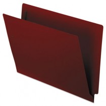 Two-Ply Expansion Folder, Two Fasteners, End Tab, Letter, Red