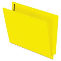 Two-Ply Expansion Folders, Two Fasteners, End Tab, Letter, Yellow