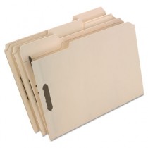 Manila Two-Fastener Classification Folders with 1/3 Cut Tabs, Letter, 50/Box