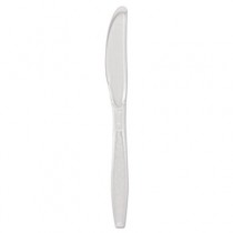 Guildware Heavyweight Plastic Cutlery, Knives, Clear