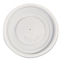 Polystyrene Vented Hot Cup Lids, 4oz Cups, White, 100/Pack
