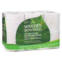 100% Recycled Bathroom Tissue Rolls, 2-Ply, White, 300 Sheets/Roll