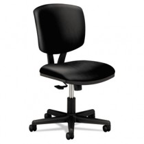 Volt Series Task Chair with Synchro-Tilt, Black Leather