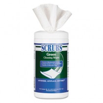 Green Cleaning Wipes, 6 x 10 1/2, White, Light Citrus Scent, 50/Container