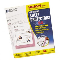 Heavyweight Polypropylene Sheet Protector, Clear, 11 x 8 1/2, 50/BX