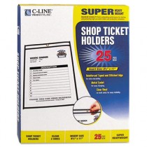 Shop Ticket Holders, Stitched, Both Sides Clear, 8 1/2 x 11, 25/BX
