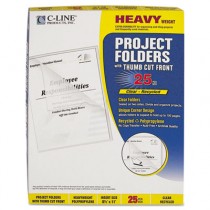 Project Folders, Jacket, Letter, Poly, Clear, 25/Box