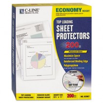 Economy Weight Poly Sheet Protector, Reduced Glare, 11 x 8 1/2