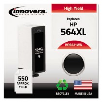 Compatible Remanufactured High-Yield CB321WN (564XL) Ink, 550 Page-Yield, Black
