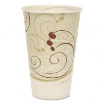 Waxed Paper Cold Cups, 12 oz., Symphony Design