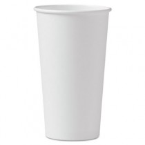 Polycoated Hot Paper Cups, 20 oz., White